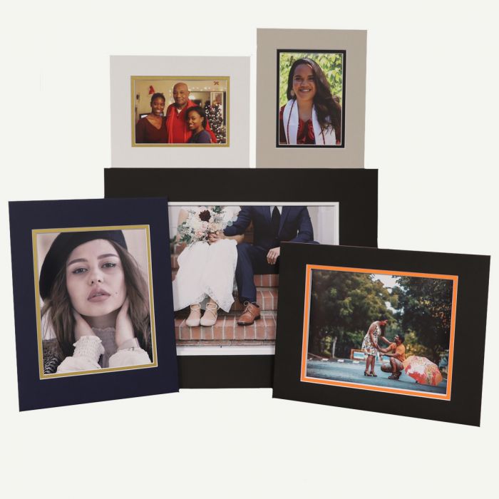 CustomPictureFrames.com Navy Blue Acid Free 24x36 Picture Frame Mats with  White Core Bevel Cut for 20x30 Pictures - Fits 24x36 Frame - One Mat - With