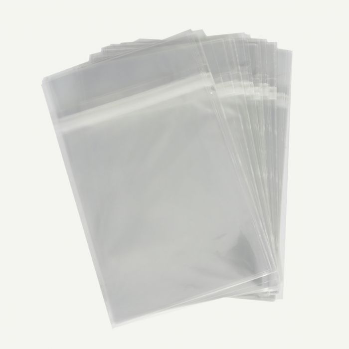 Pack of 100, 5x7 Crystal Clear Bags 55/16" x 71/8" Golden State Art
