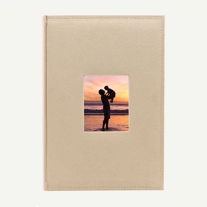 Holds 300 4x6 Pictures Beige 3 per Page Golden State Art Photo Album Suede Cover 