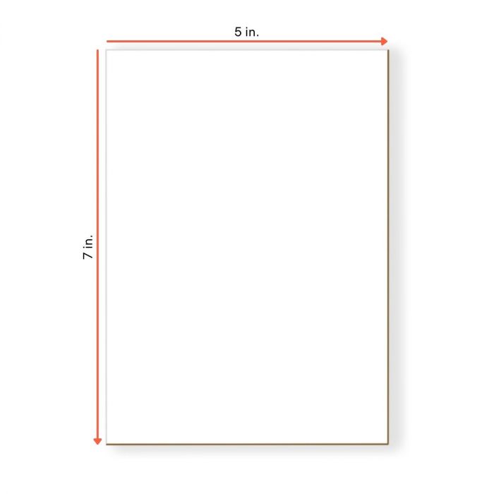 5 x 7 Double Sided White Backing Board 25 pack BACM5