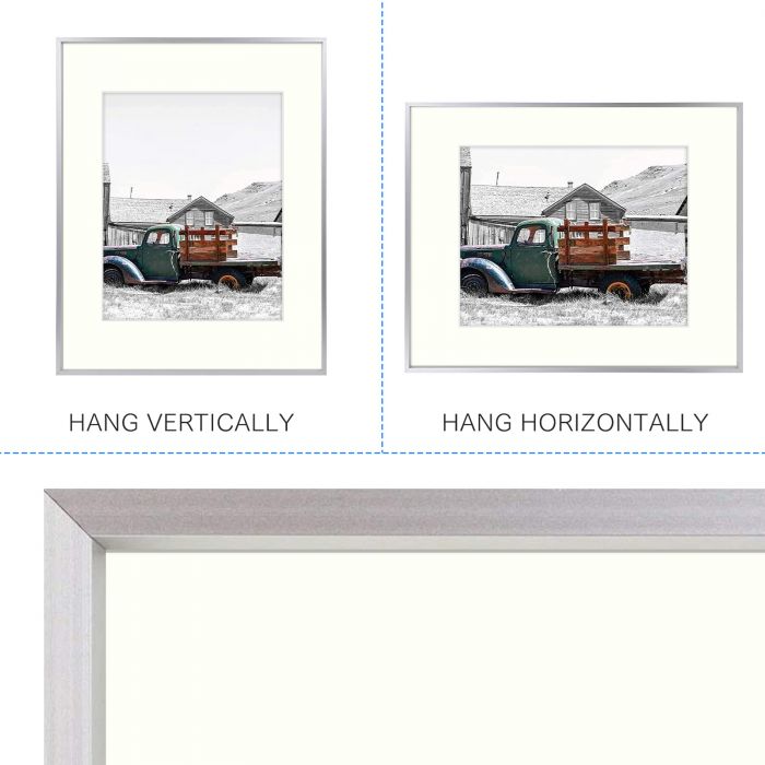 CustomPictureFrames.com 16x20 Picture Frame Set of 3 Rustic White Wood Picture Frames for Gallery Wall 3 16x20 Frames