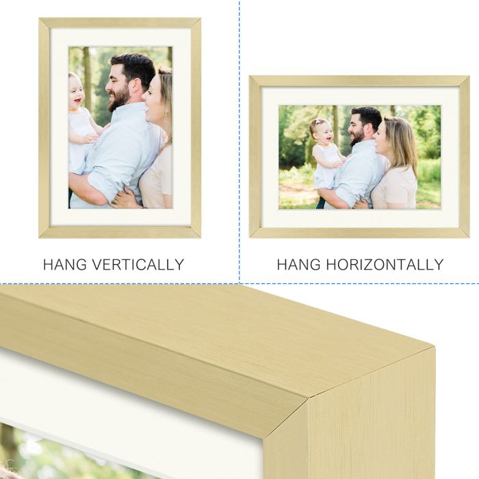Buy 5x7 picture frame, Photo Frame Set of 2, Solid Wood HD