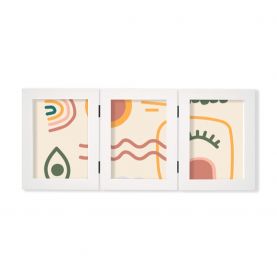 5x7 White MDF 7/8" Frame for Three 5x7 Picture 