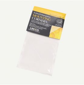 Lineco Self-Adhesive Polypropylene Mounting Corners - 3" Clear. Pack of 100.