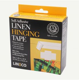 Lineco Self Adhesive White Linen Hinging Tape 1.25 in. x 35 ft.