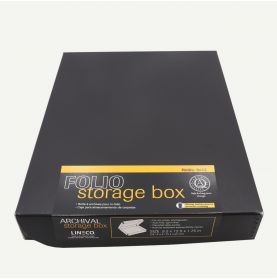 Lineco 9x12 Black 1.75" Deep Clamshell Folio Storage Boxes Archival Metal Edge, 9x12 storage box, 9x12 archival box, acid free box 9x12, 9x12 boxes for picture, 9x12 folio storage box