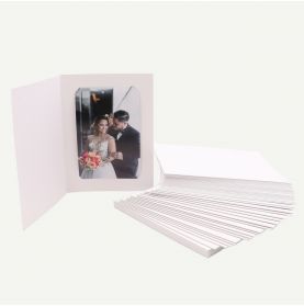 Pack of 50, White Photo Folder for4x6 or 5x7 Picture
