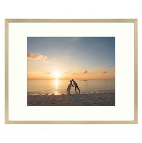 11x14 Gold Aluminum Frames, 8x10 Picture Frame, 11x14 Frame fits to 8x10 Picture