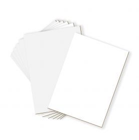 Pack of 100, 8x10 White Backing Board with Brown Core