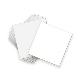 Pack of 100, 12x12 White Backing Board with Brown Core