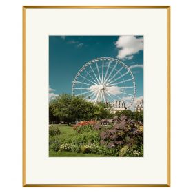 16x20 Bronze Aluminum Frame For 11x14 Picture with Ivory Mat and Real Glass