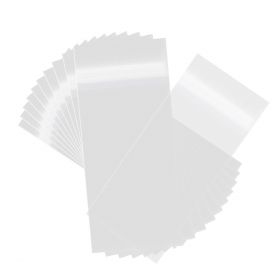 Pack of 100, 8x20 Crystal Clear Bag Sleeves 8-3/8" x 20-3/16"