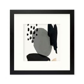 12x12 Black MDF Frame for 8x8 Picture and Ivory Mat