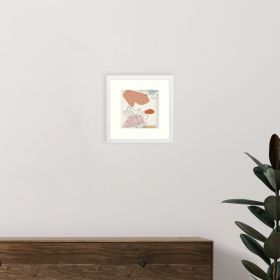 12x12 White MDF 7/8" Frame for 8x8 Picture and Ivory Mat