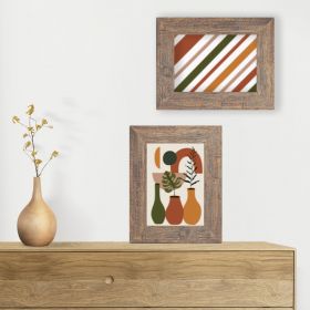 5x7 Brown MDF Frame for 5x7 Picture, Set of 2