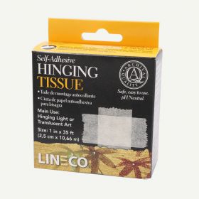 Lineco Self-Adhesive Mounting/Hinging Tissue 1 inch x 35 feet Dispenser Box
