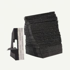 Single Wing 3 Inch Black Self-Stick Easel Back, Pack of 50.