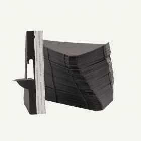 Single Wing 5 Inch Black Self-Stick Easel Back, Pack of 50.