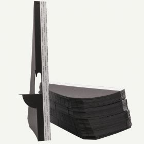 Single Wing 12 Inch Black Self-Stick Easel Back, Pack of 25.