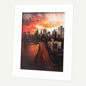16x20 Custom Cut White Conservation Archival Mat with Whitecore fits 12x16 Picture
