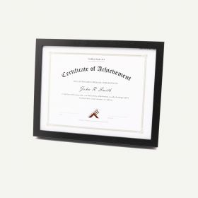 8.5x11 Black MDF 5/8" Diploma Frame for 8.5x11 Picture  