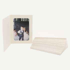 Pack of 50, Ivory Photo Folder for4x6 or 5x7 Picture