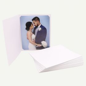Pack of 25, White Photo Folder for 8x10 or 6x8 Picture