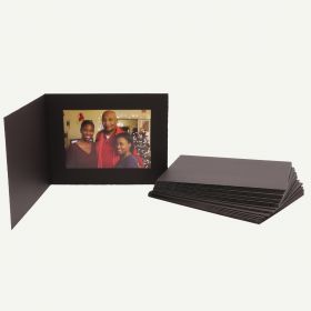 Pack of 25, Black Photo Folder for 7x5 Picture