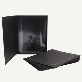 Pack of 25, Black Photo Folder for 8.5x11 Picture