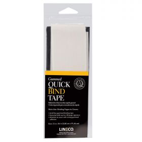 Lineco Quick Bind Book Repair Tape Acid-free Archival Book Binding Tape Cloth for Book Making, 2 X 36 inches, White (739-1202)