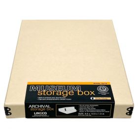 8x10 storage box, photo boxes storage 8x10, document box 8x10, 8x10 preservation box, 8x10 magazine storage box, Lineco Tan 8x10 Museum Storage Box