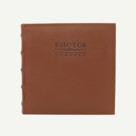Faux Leather Maroon-Brown Photo Album for 200 4x6 Pictures 