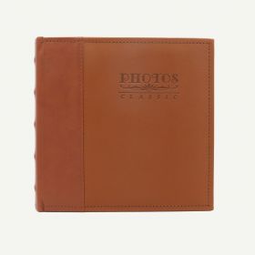 Faux Leather Brown Photo Album for 200 4x6 Pictures