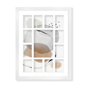 12x16 White Wood 3/4" Frame for 2.5x3.5, 5x7 Picture and White Mat