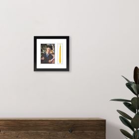 10x10 Black MDF 3/4" Frame for 5x7 Picture and White Mat