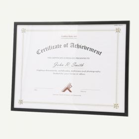 8.5x11 Black Aluminum 3/8" Diploma Frame for 8.5x11 Picture 