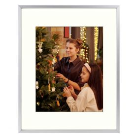 11x14 Silver Aluminum Frames, 8x10 Picture Frame, 11x14 Frame fits to 8x10 Picture