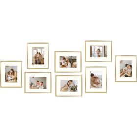 8x10 Gold Aluminum FramesGallery Wall Frame Set