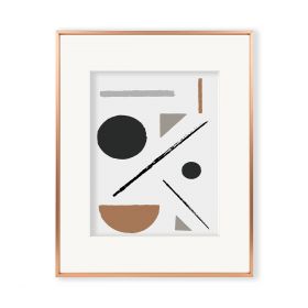 16x20 Peach Aluminum 3/10" Frame For 11x14 Picture and Ivory Mat
