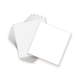 Pack of 200, 12x12 White Backing Board with Brown Core