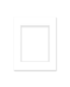 Set of 25 11x14 WHITE Mat with White Core Bevel Cut for 8x10 Bags Backing 
